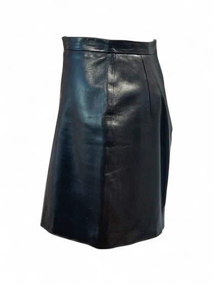 Saint Laurent - Jupe en cuir d’agneau T36