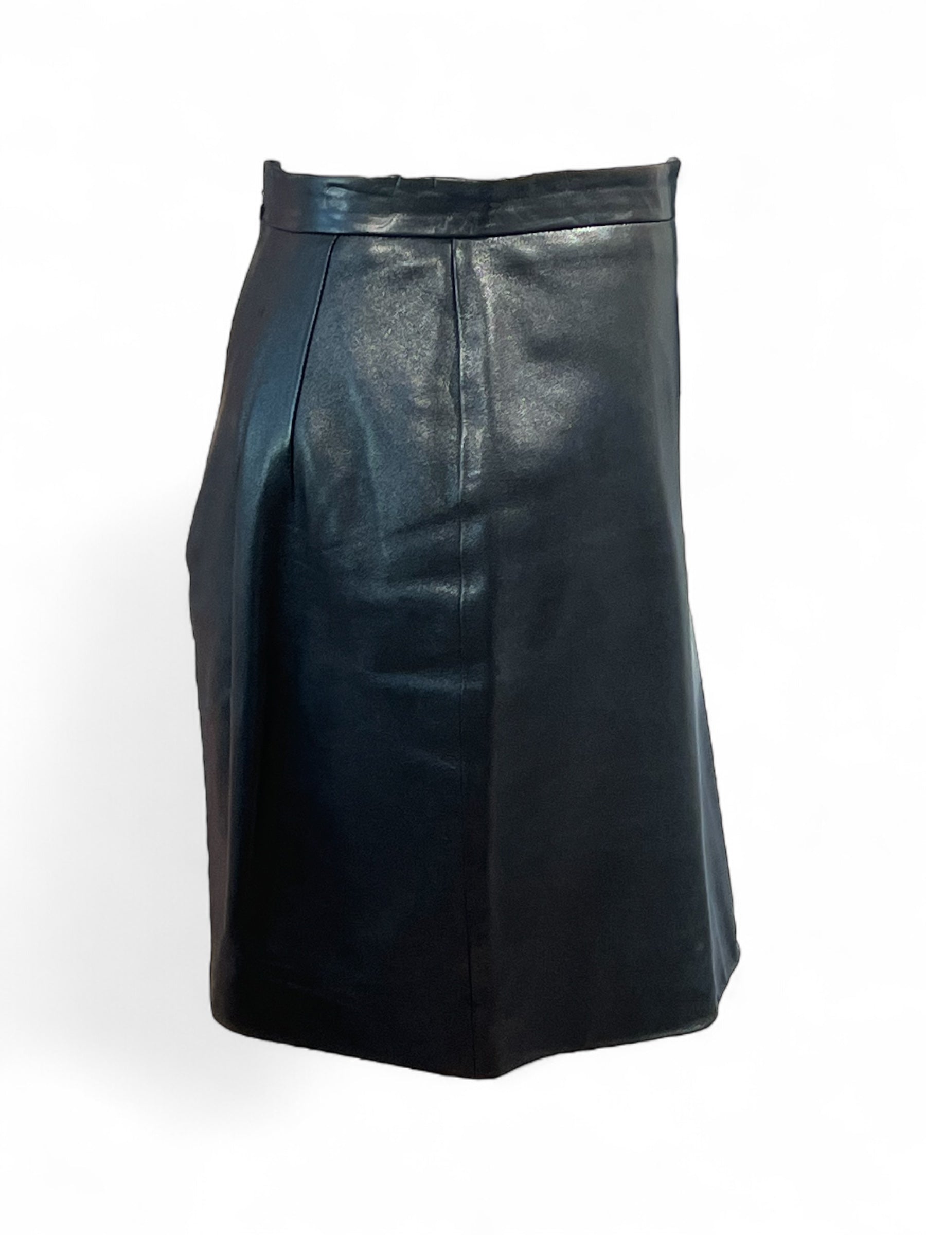 Saint Laurent - Jupe en cuir d’agneau T36