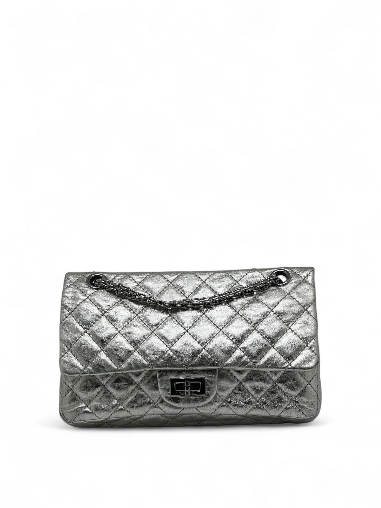 Chanel - 2.55 silver bag