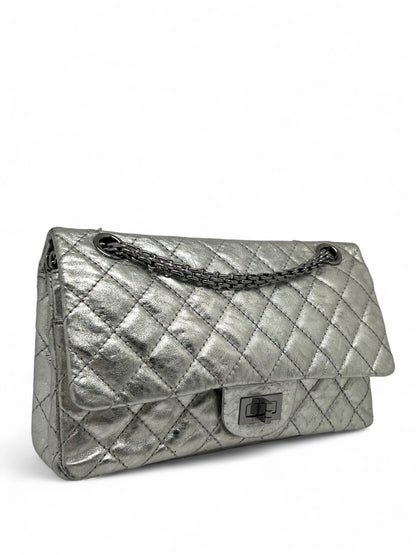 Chanel - 2.55 silver bag