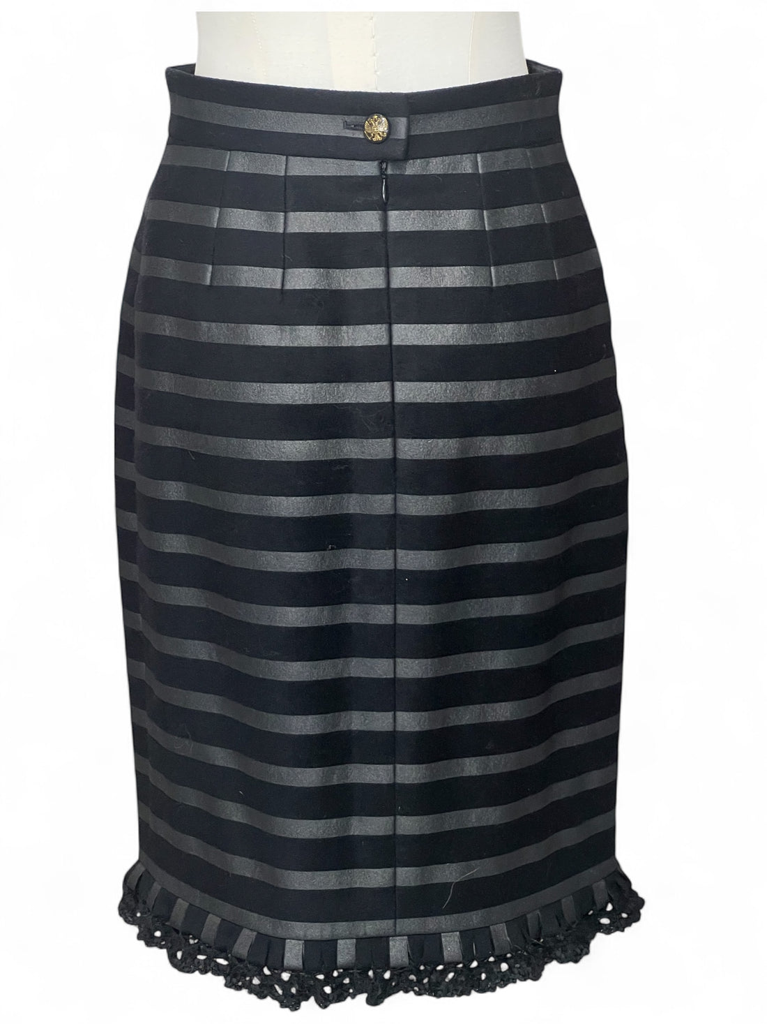 Chanel - Jupe noir en cachemire T36