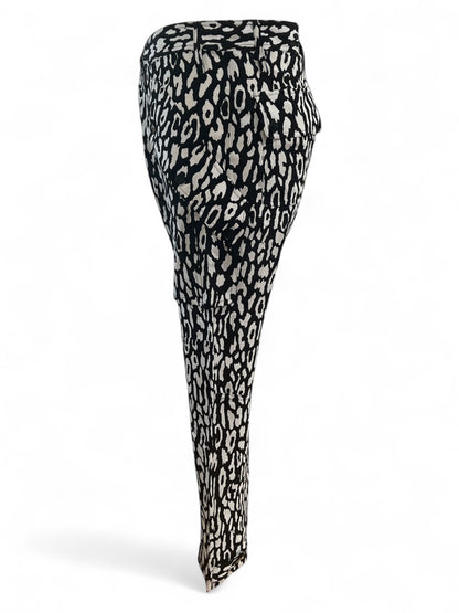 The Kooples - Pantalon leopard noir et blanc T1