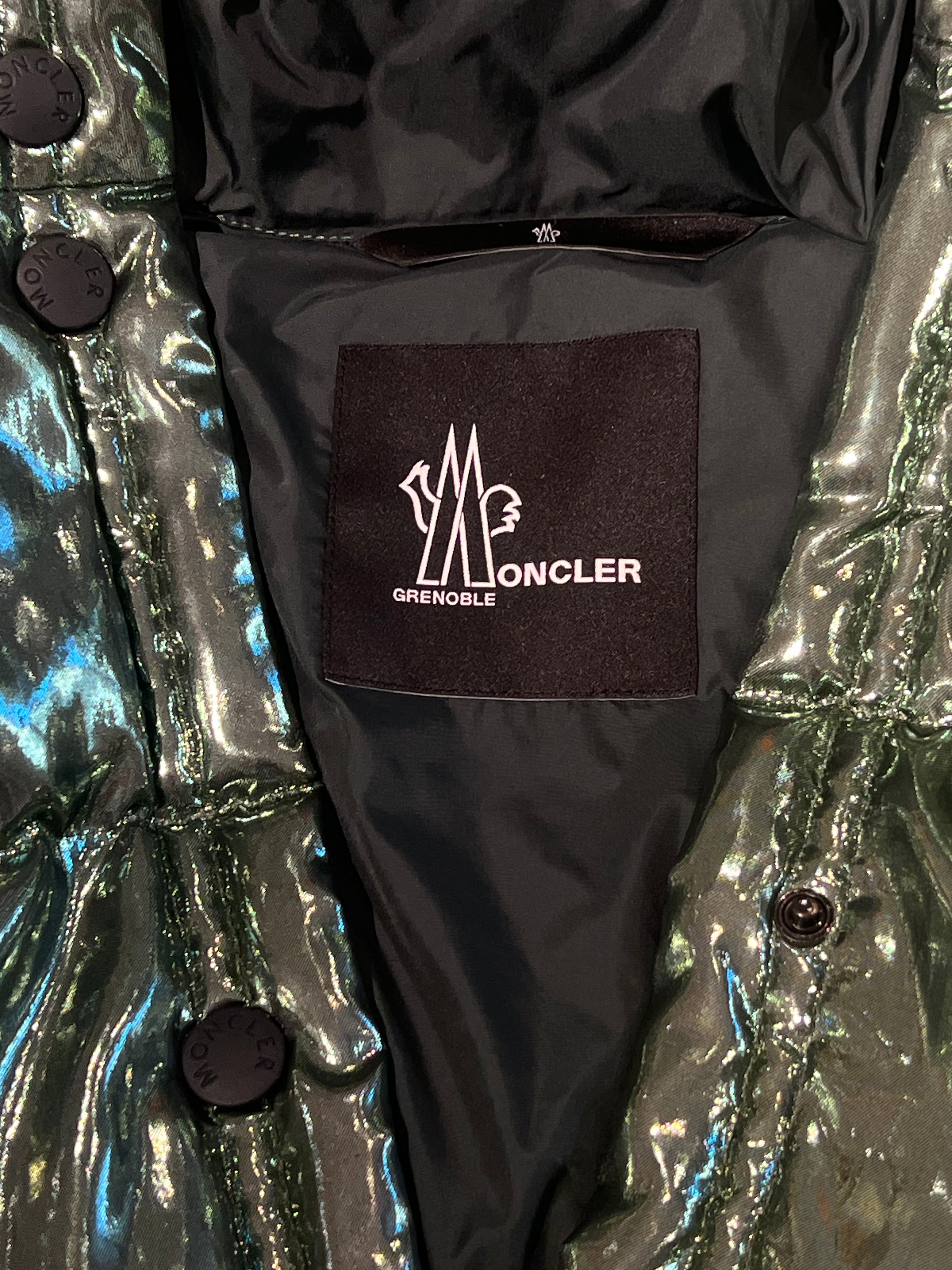 Moncler - Doudoune sans manche verte T1