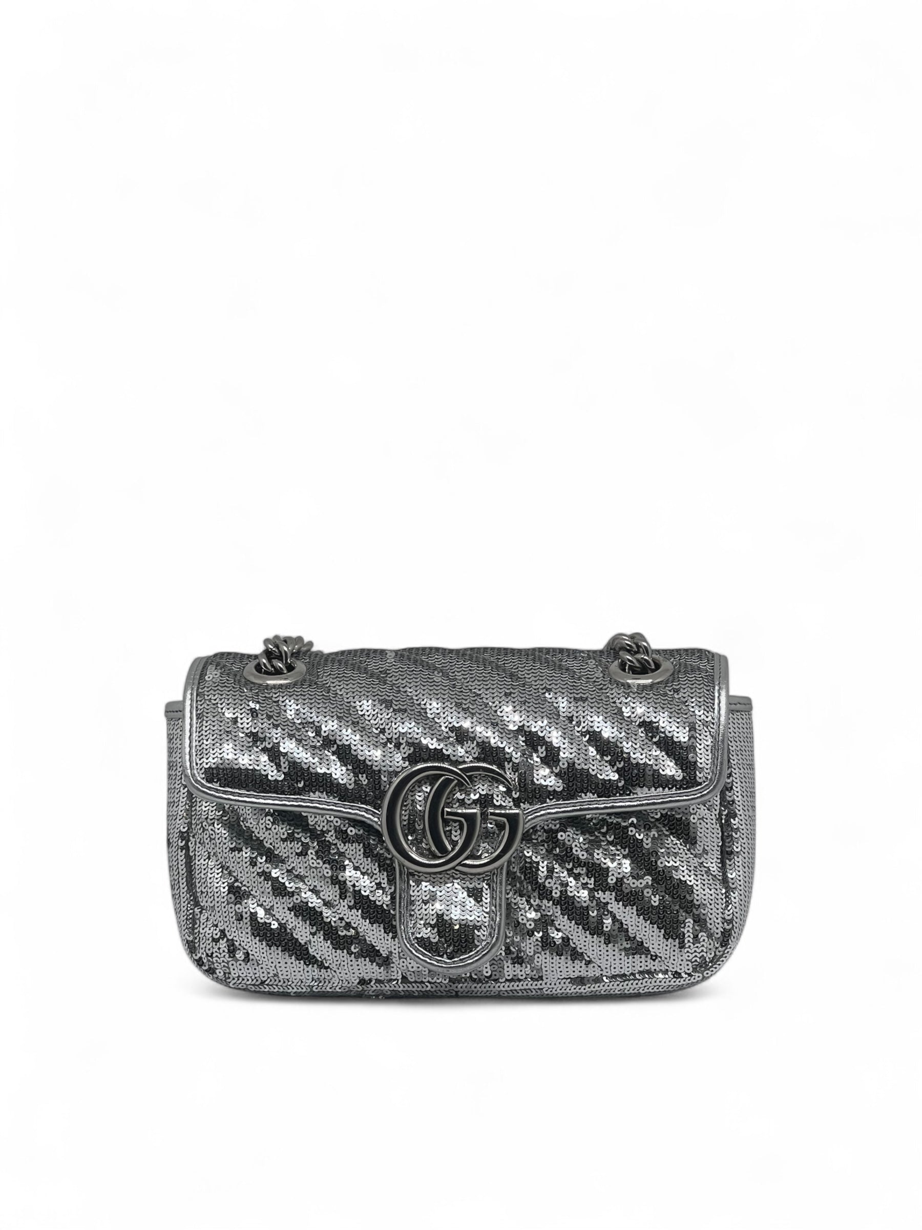 Gucci - Marmont-Tasche mit Pailletten