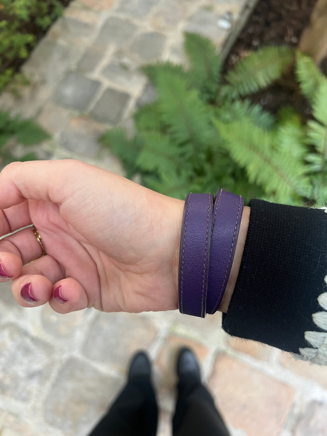 Kelly-Armband mit doppelter Umwicklung, violett