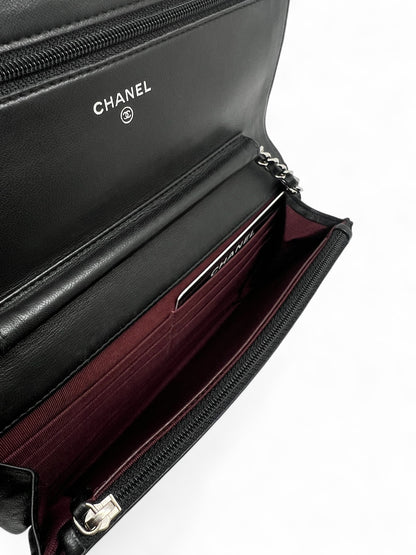 Chanel - Borsa Wallet on Chain nera