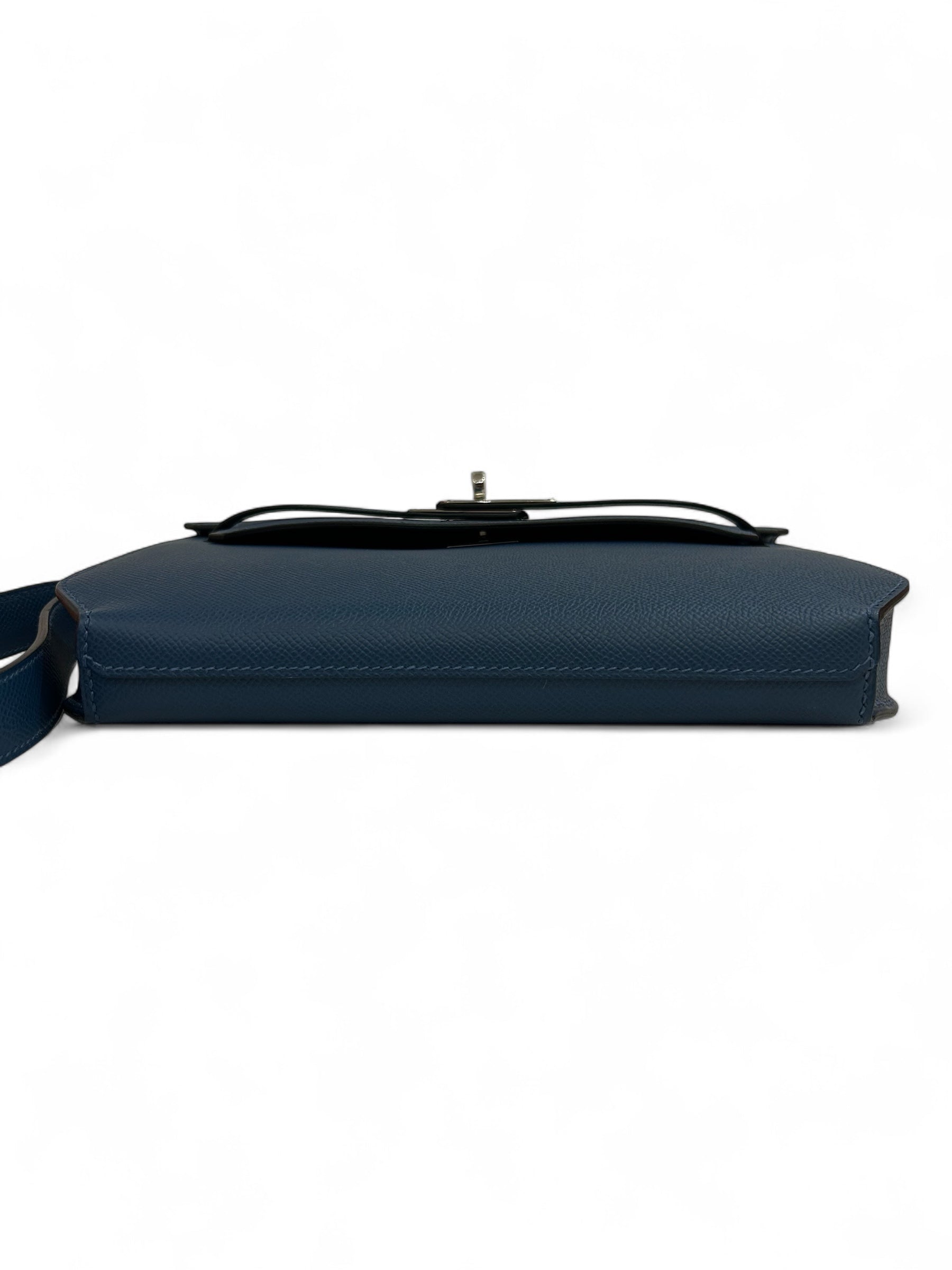 Hermès - Borsa Kelly Dépêches 25 Deep Blue