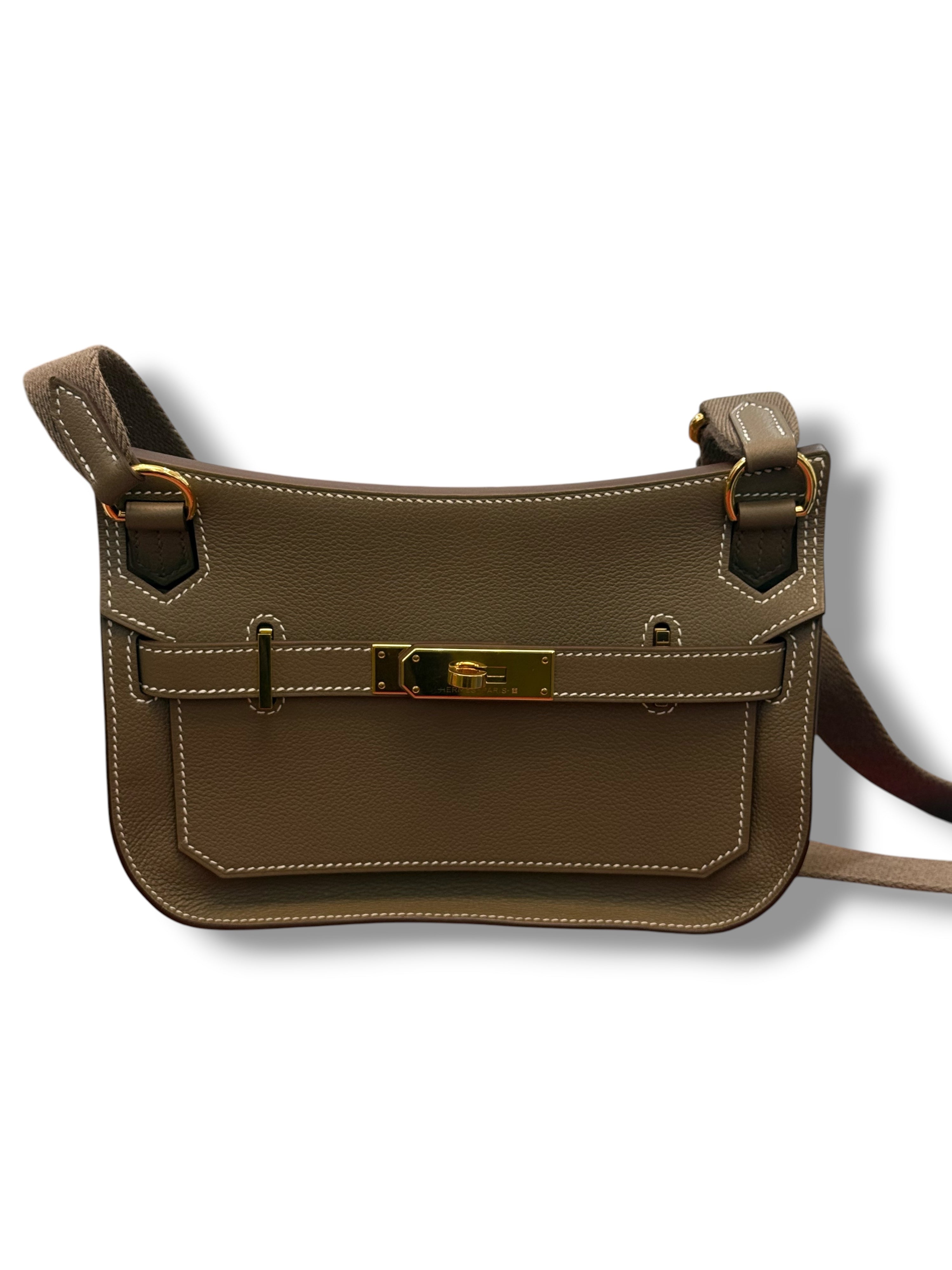 Hermès - Sac Mini Jypsiere 20 Étoupe GHW