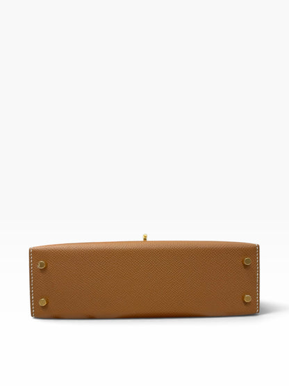 Hermès - Sac Mini Kelly II Sellier Epsom Gold GHW
