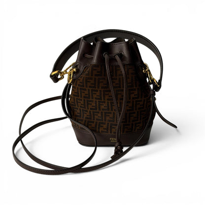 Fendi - Sac seau FF marron