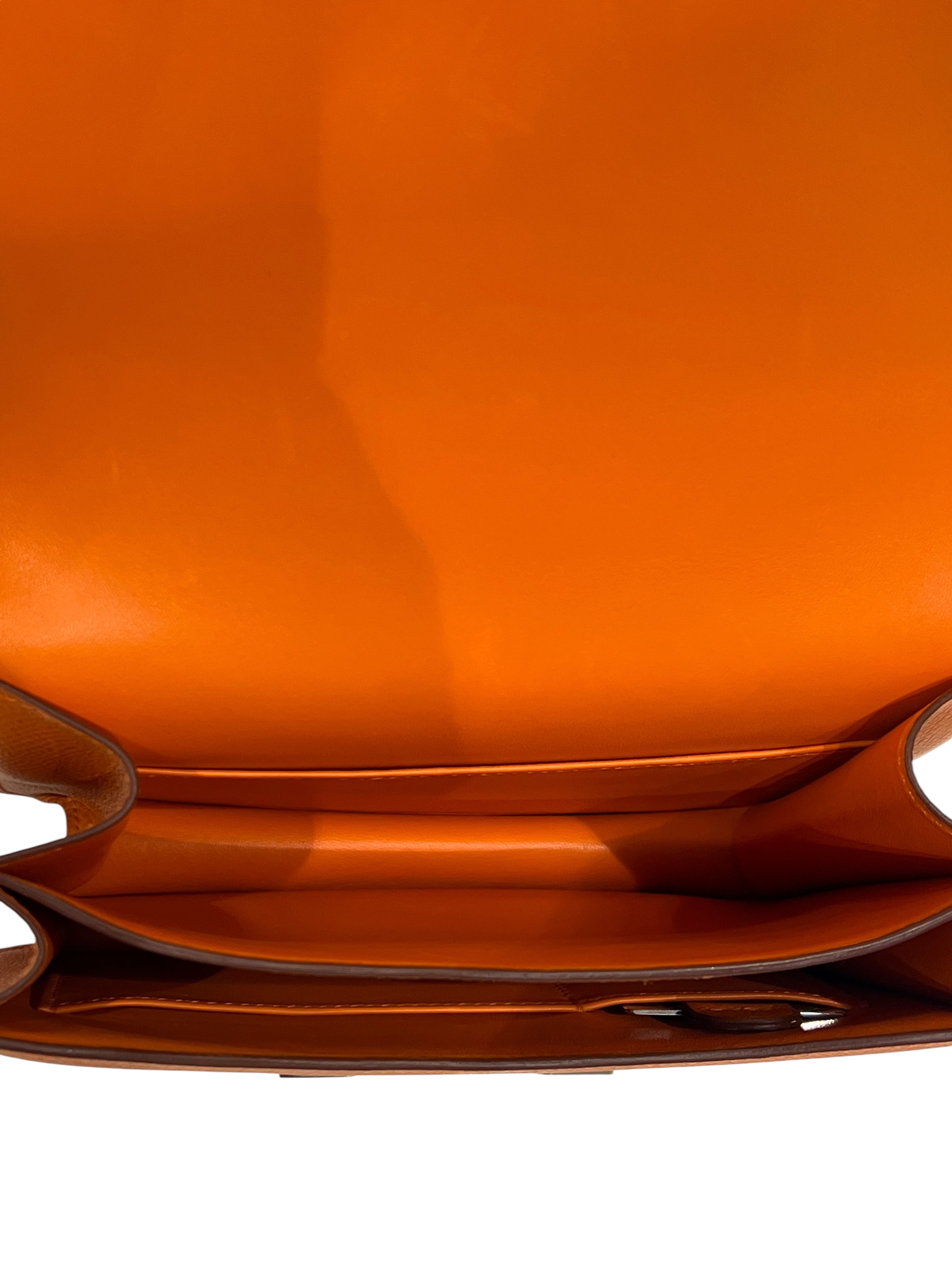 Hermès - sac constance 18 cuir epsom orange