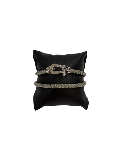 Fred - Bracelet Forces 10 GM Double Tour or Blanc | Les Folies d&
