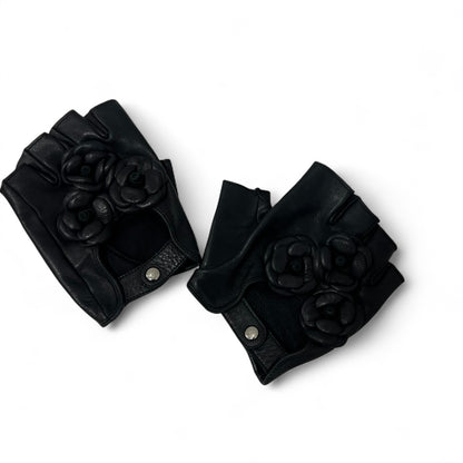 Chanel - Guanti senza dita Camélias