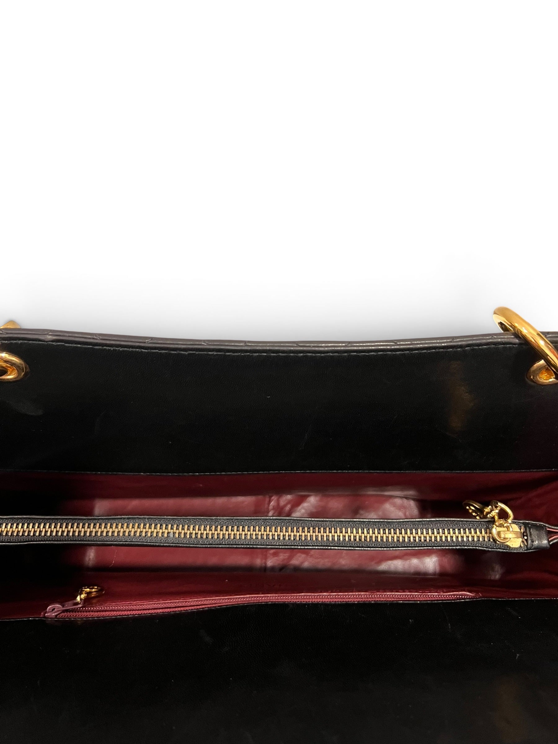 Chanel - Sac Cabas « Shopping » en cuir noir