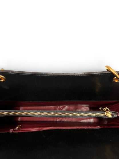 Chanel - Sac Cabas « Shopping » en cuir noir