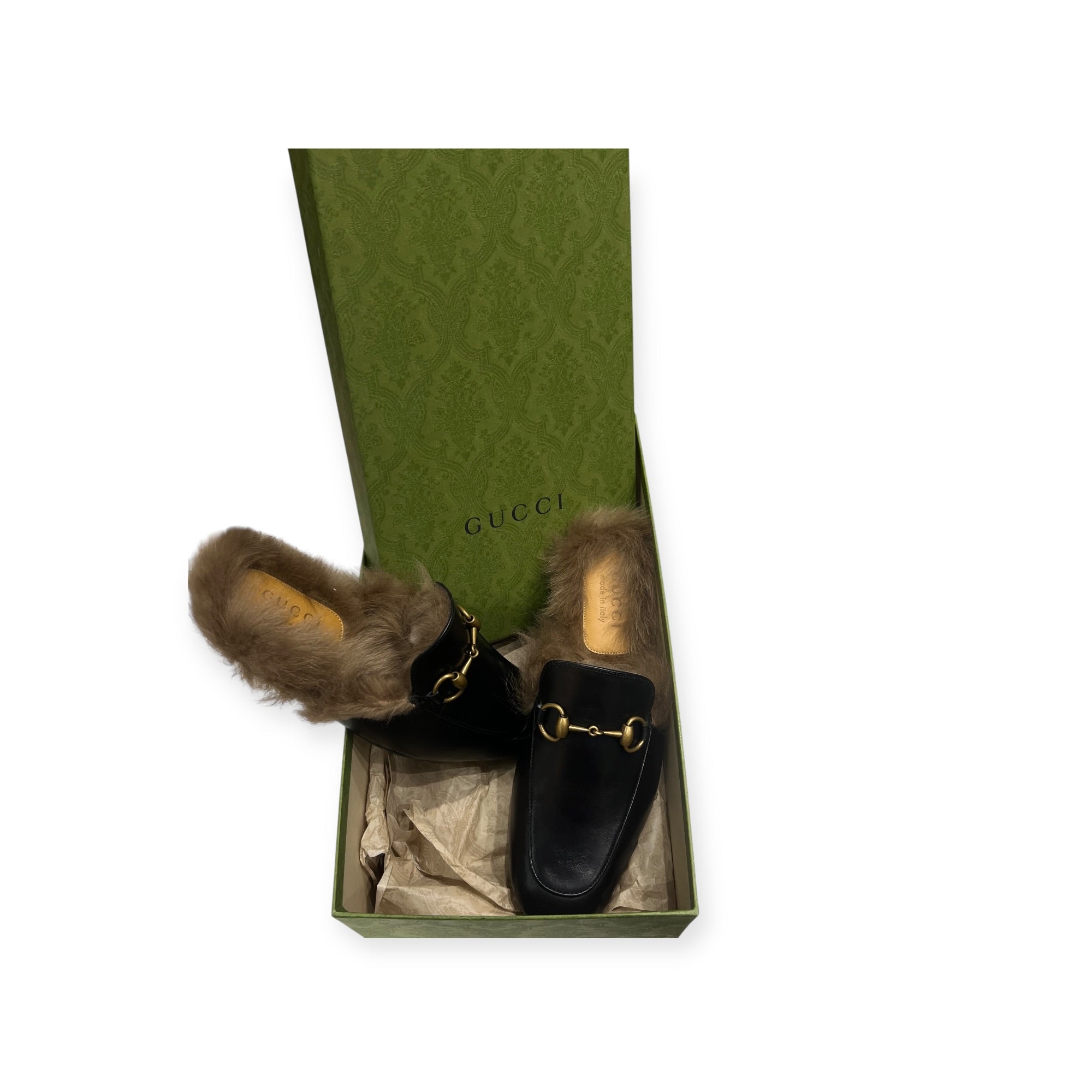 Gucci - Miles Princetown Cuir Et Fourrure T39 | Les Folies d&