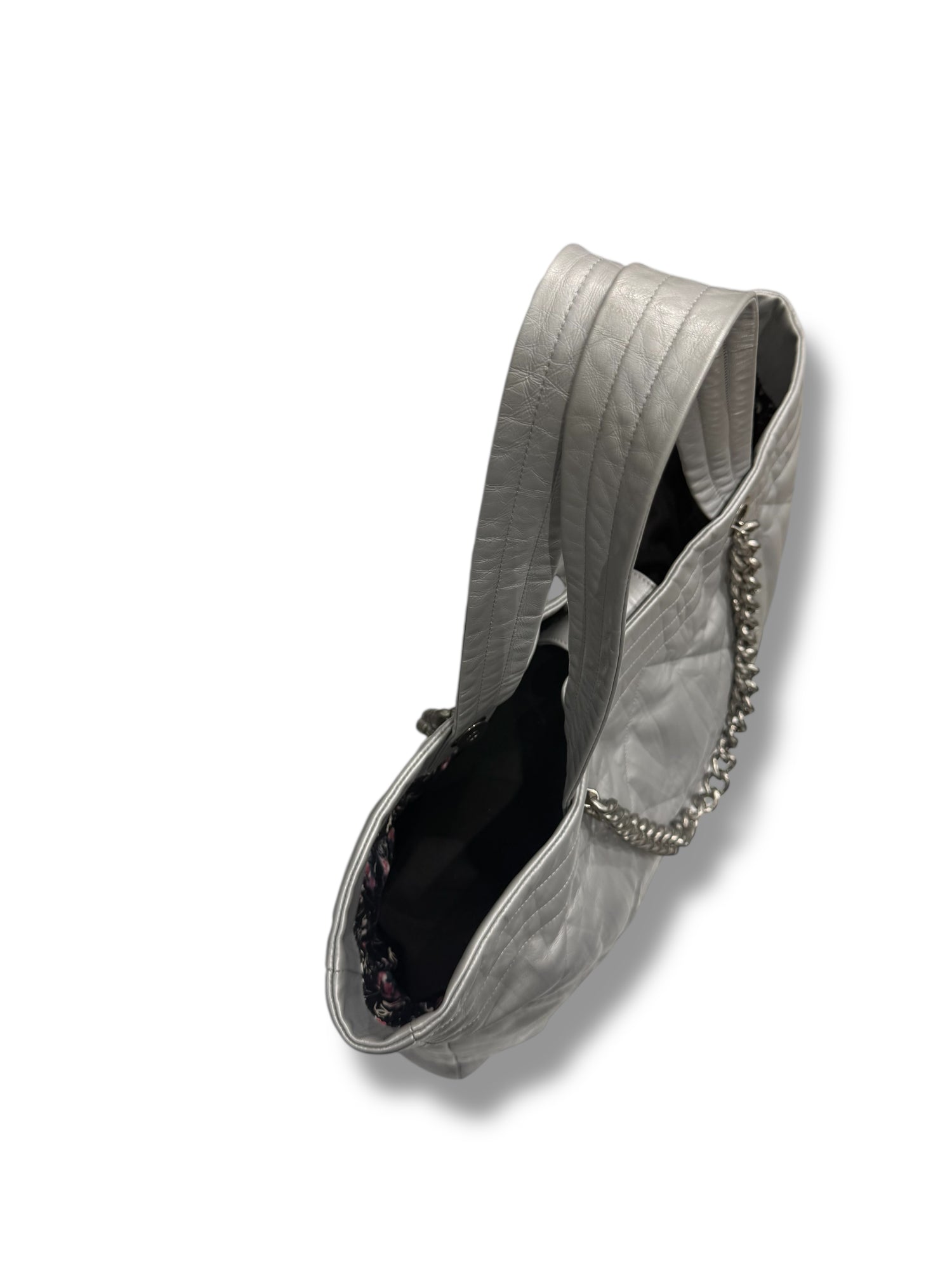 Chanel - Sac cabas Maxi 19 Argenté