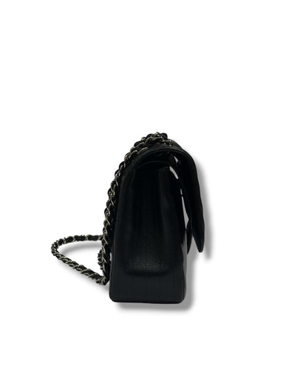 Chanel - Sac Jumbo noir cuir caviar chevron