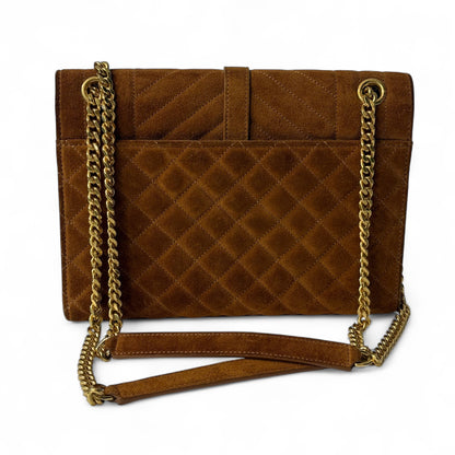 Saint Laurent - Sac à main enveloppe camel