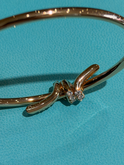 Tiffany &amp; Co - Bracelet Knot or rose et diamants