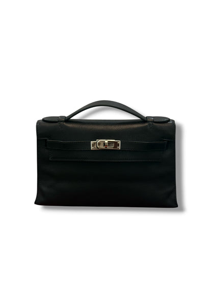 Hermès - Pochette Kelly Clutch Noir PHW