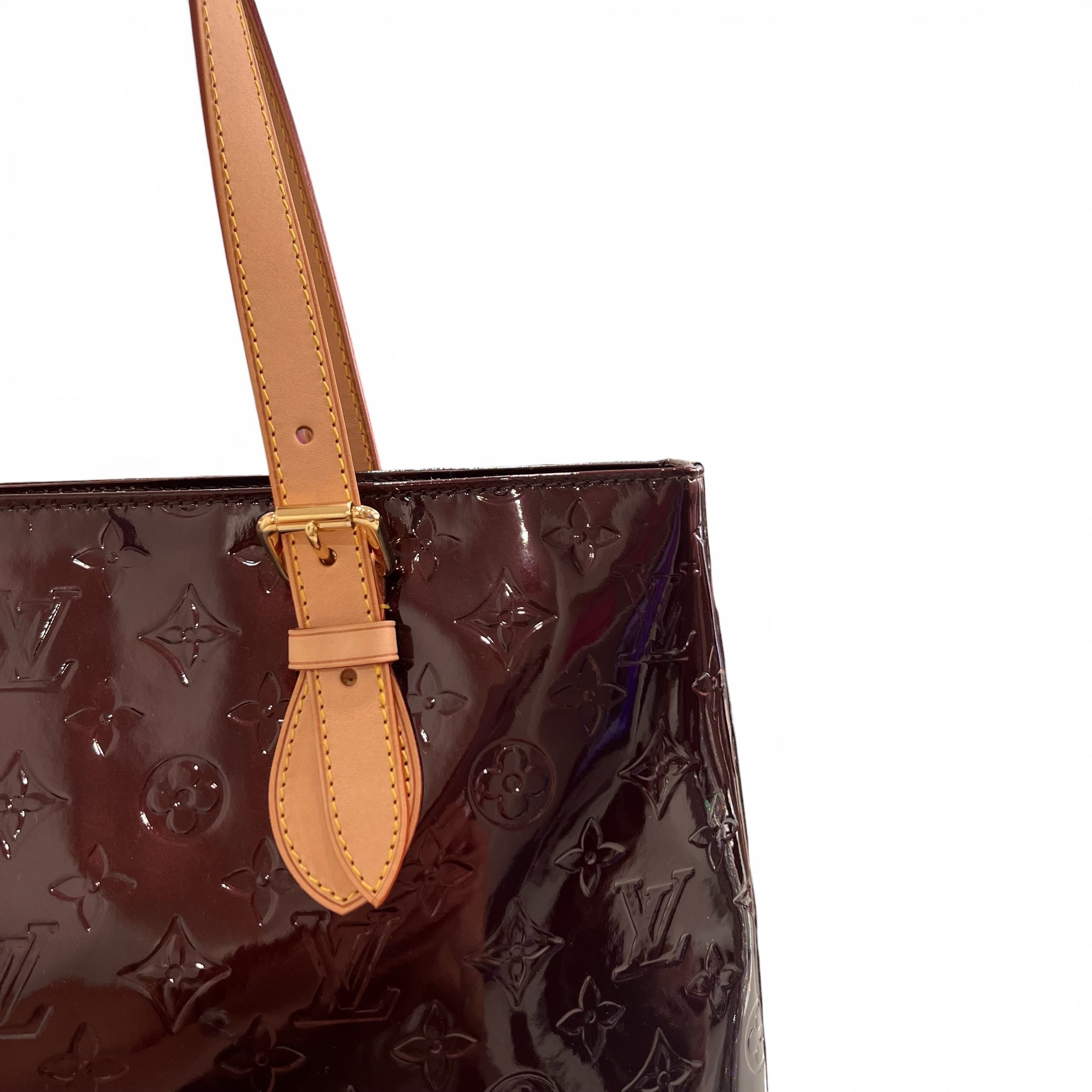 Louis Vuitton - Sac cabas cuir vernis amarante