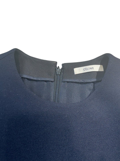 Céline - Robe en laine bleu marine T42