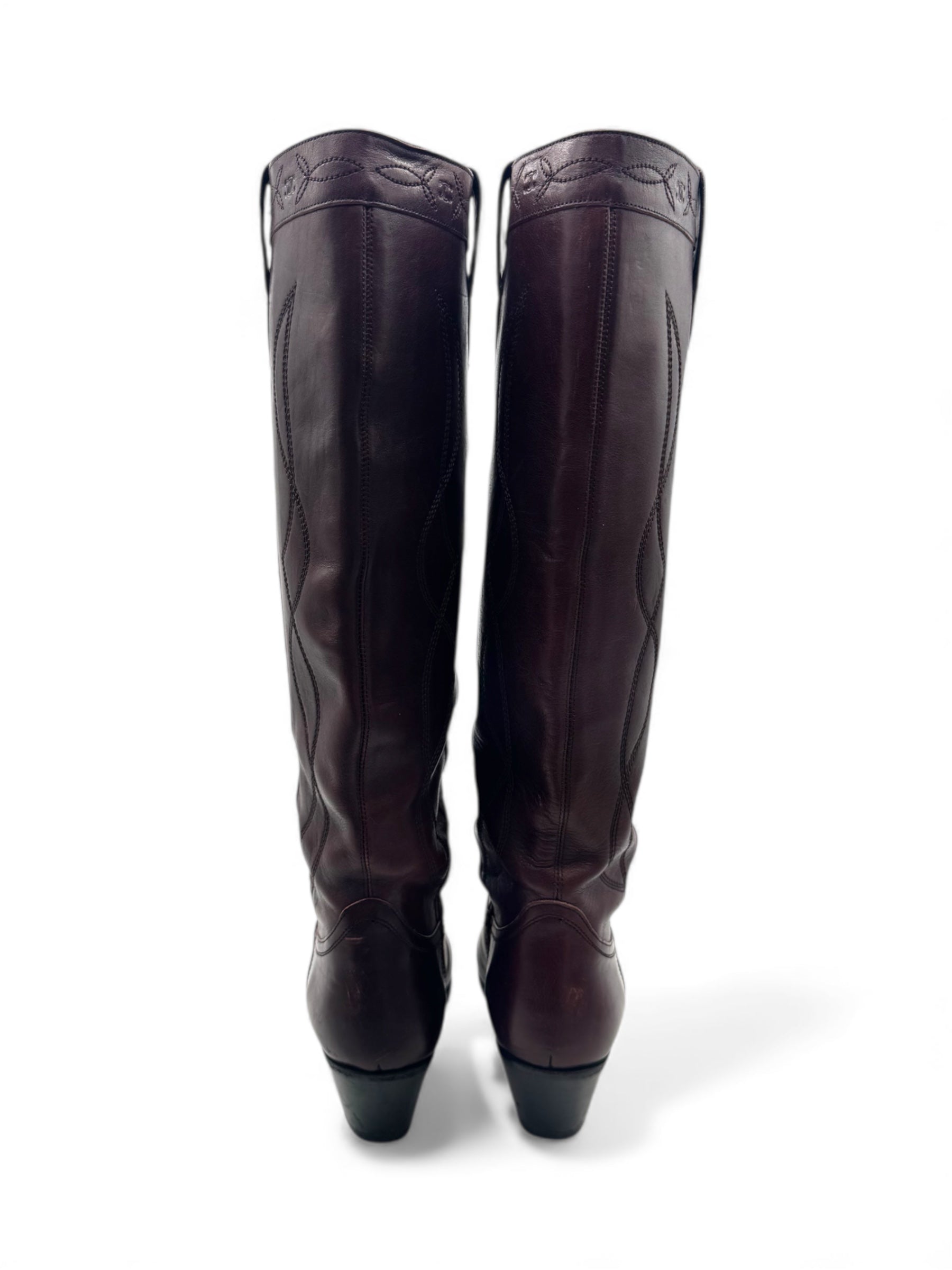 Céline - Bordeaux Santiag Stiefel T37,5