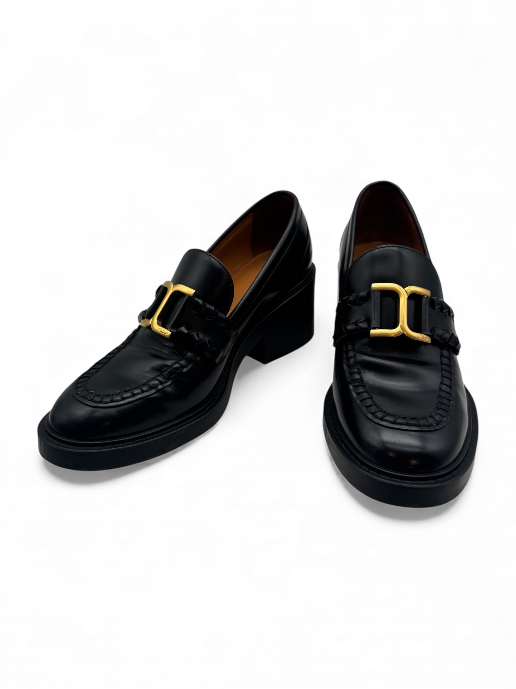 Chloé - Mocassino con tacco nero misura 37,5