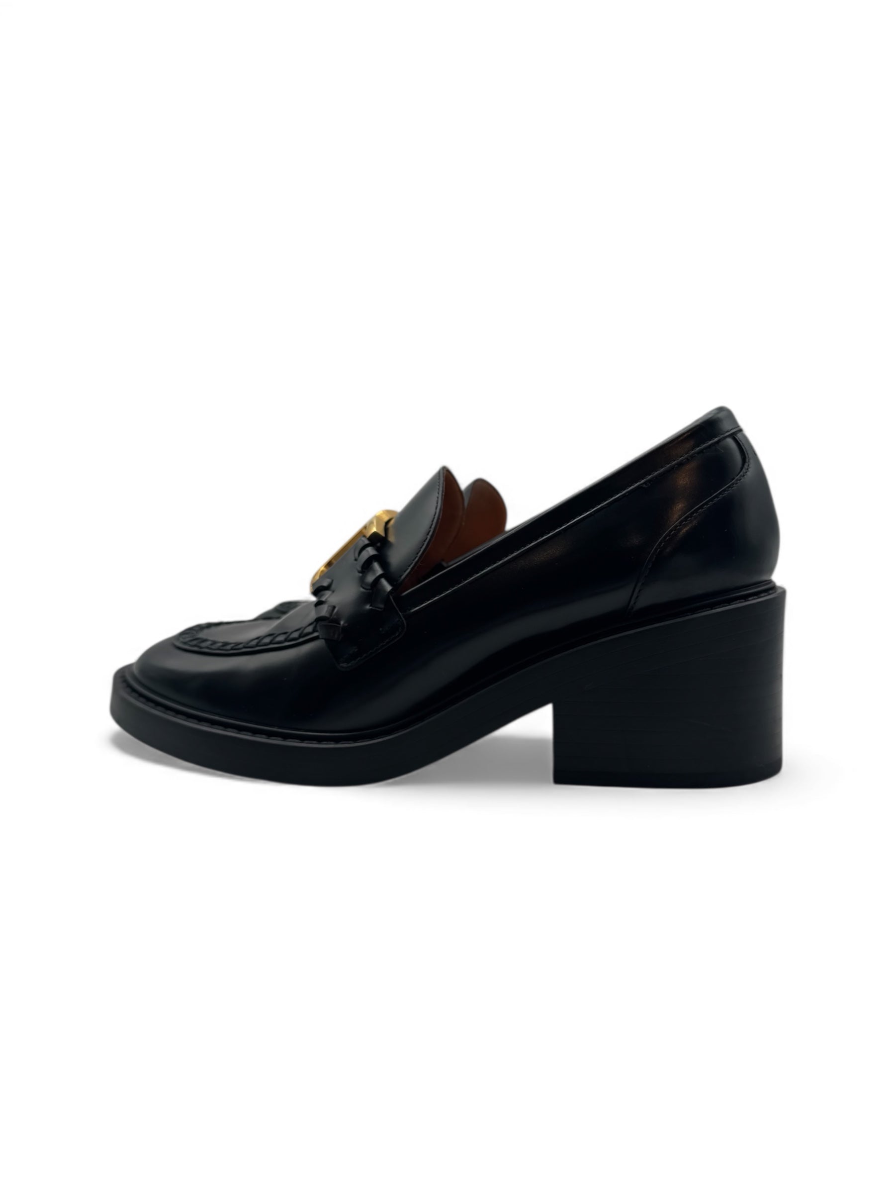 Chloé - Mocassino con tacco nero misura 37,5