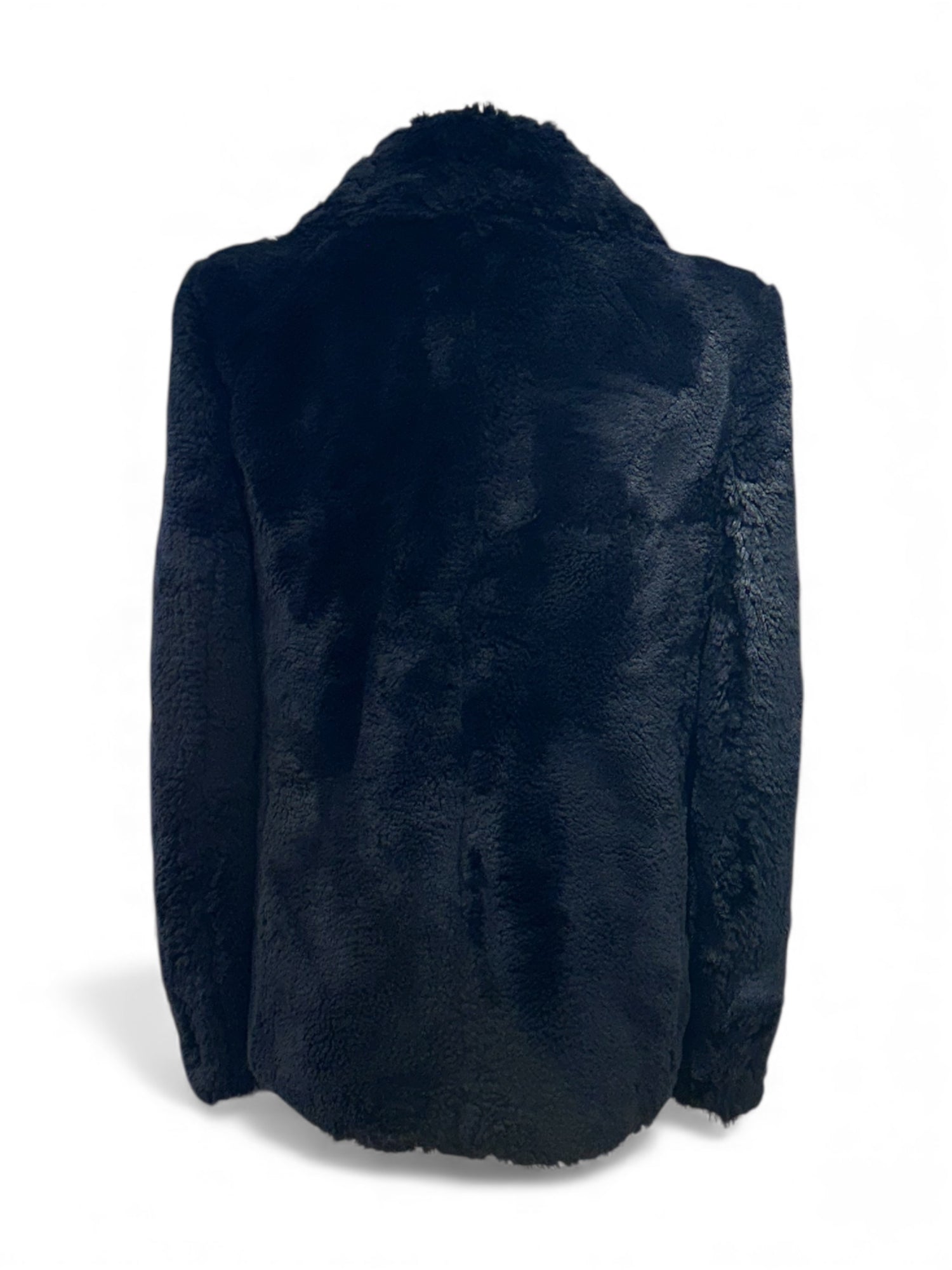 Saint Laurent - Manteau en fausse fourrure noir T36