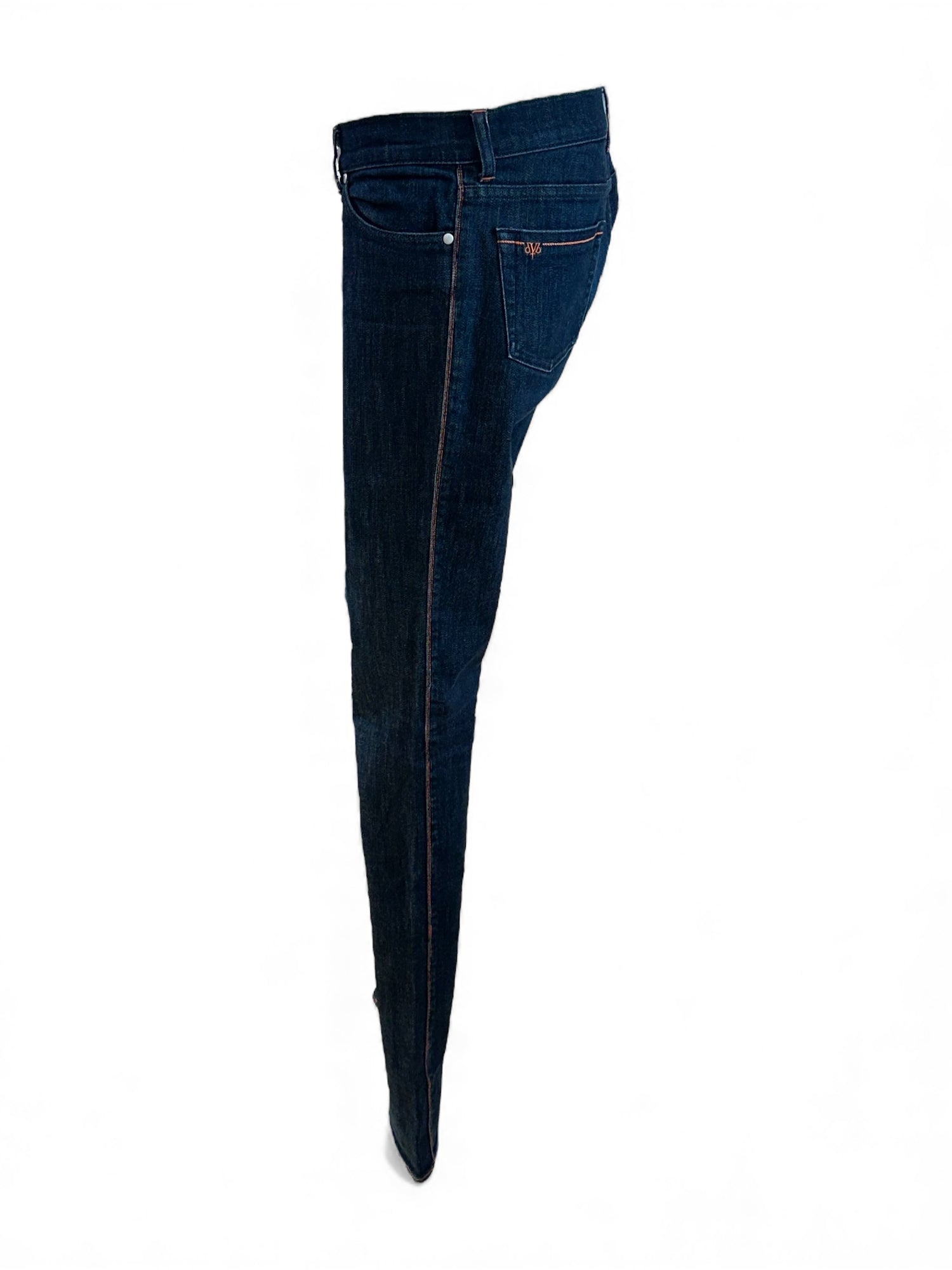 Victoria Beckham - Jean avec couture orange T34
