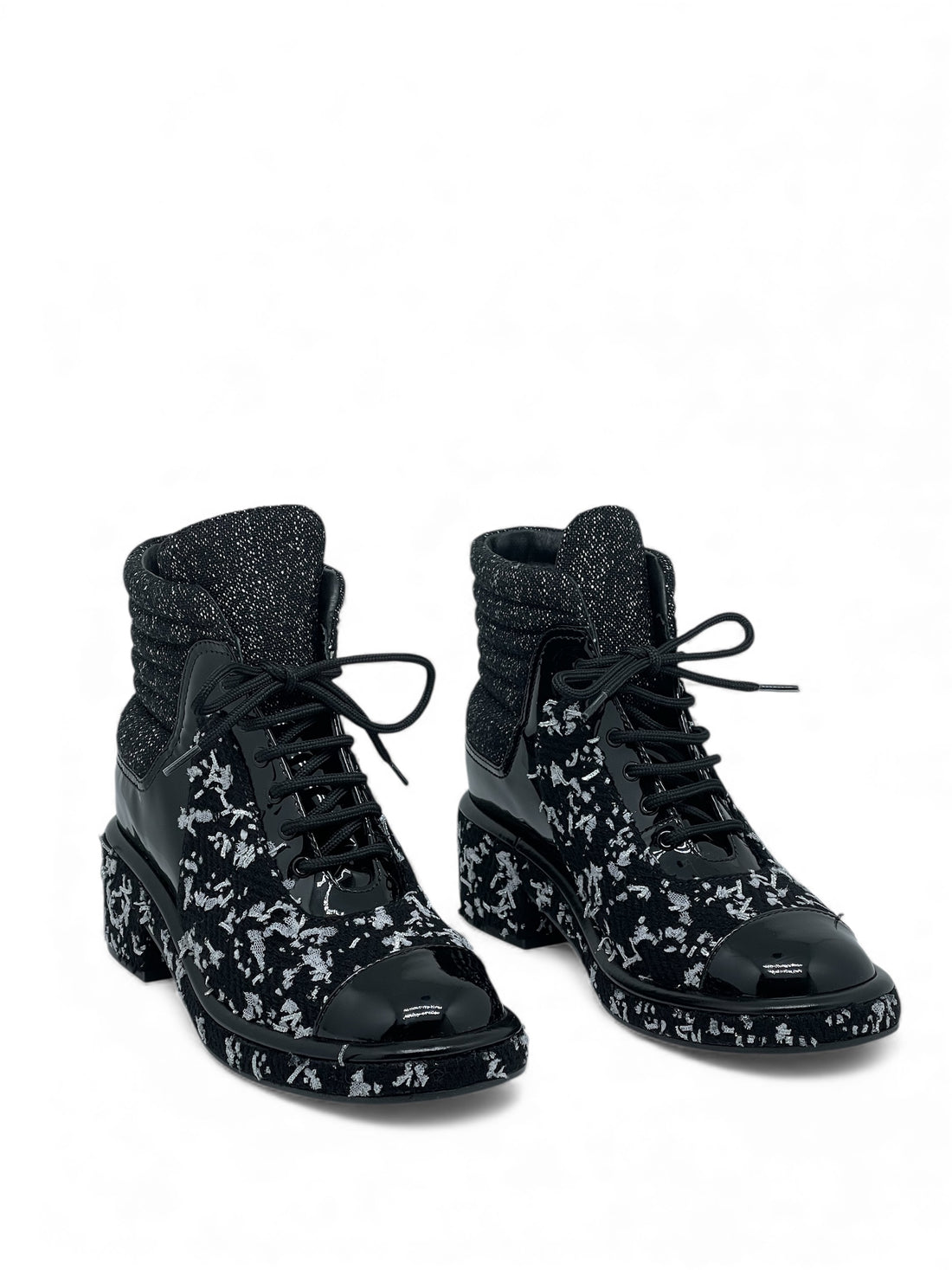 Chanel - Bottines en tweed T38,5