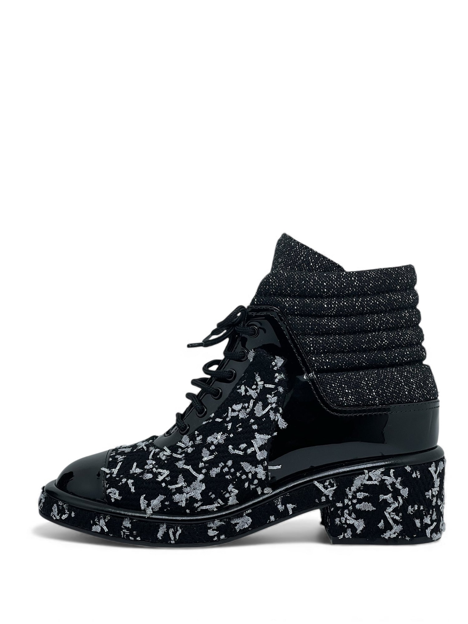 Chanel - Bottines en tweed T38,5