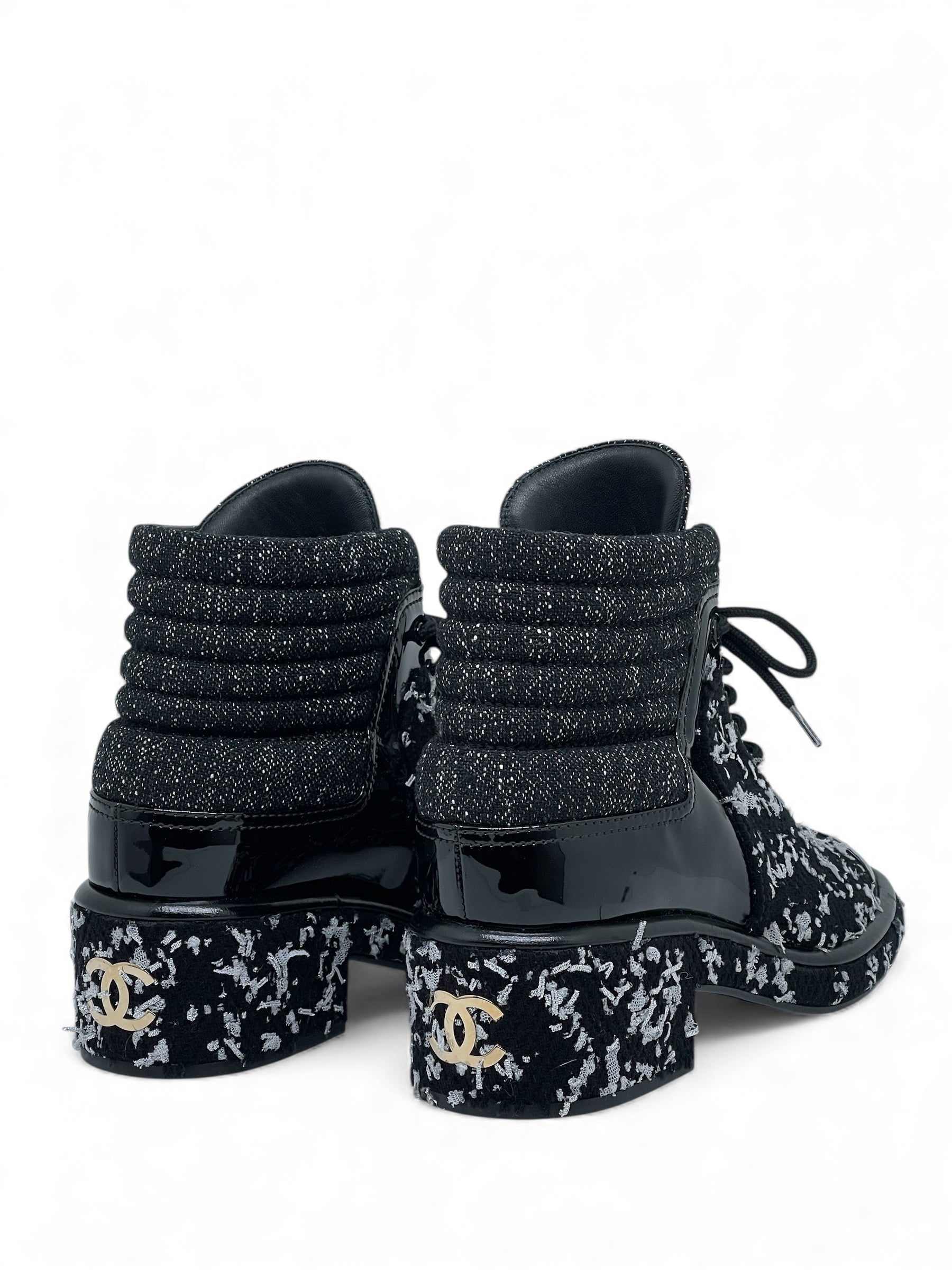 Chanel - Bottines en tweed T38,5