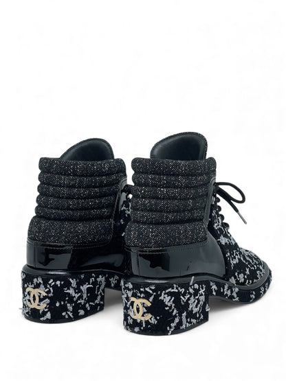 Chanel - Bottines en tweed T38,5