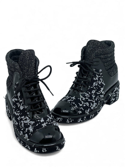 Chanel - Bottines en tweed T38,5
