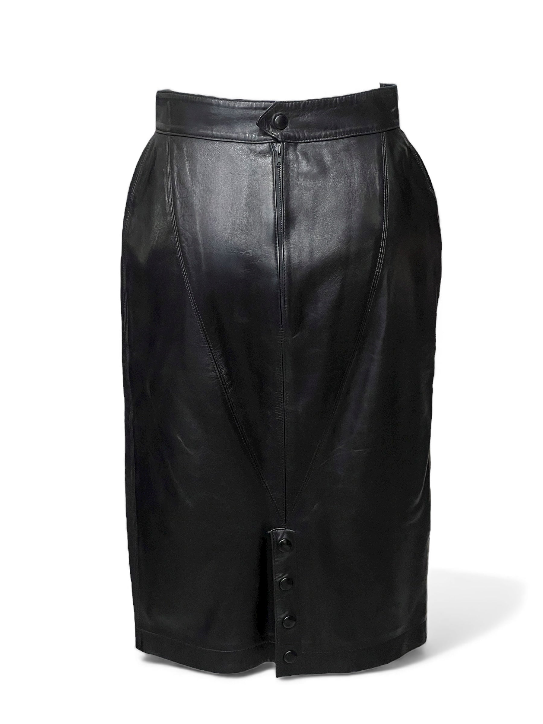 Alaïa - Rock aus Leder Gr. 38