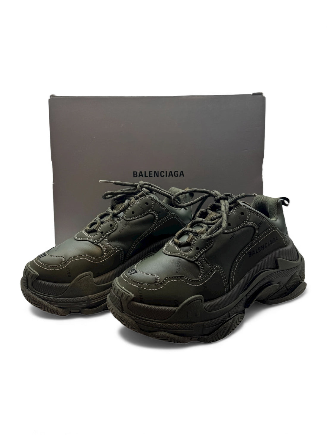 Balenciaga - Basket Triple S Kaki T37