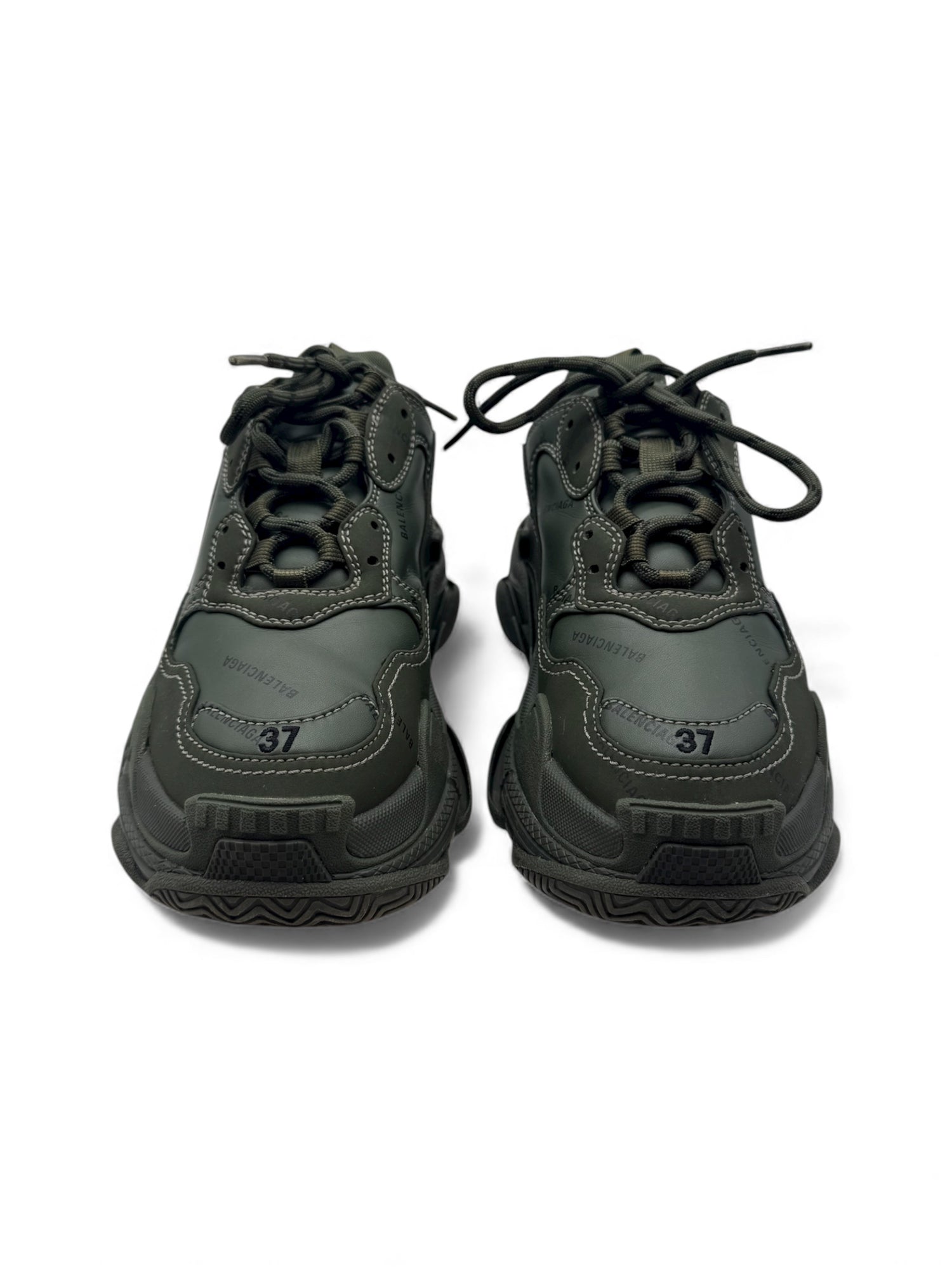 Balenciaga - Basket Triple S Kaki T37