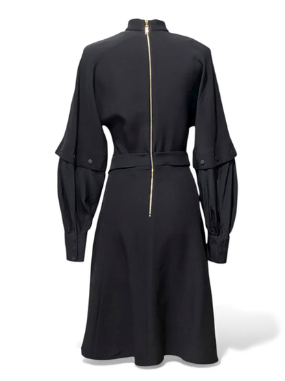 Louis Vuitton - Robe noire manche longue T34