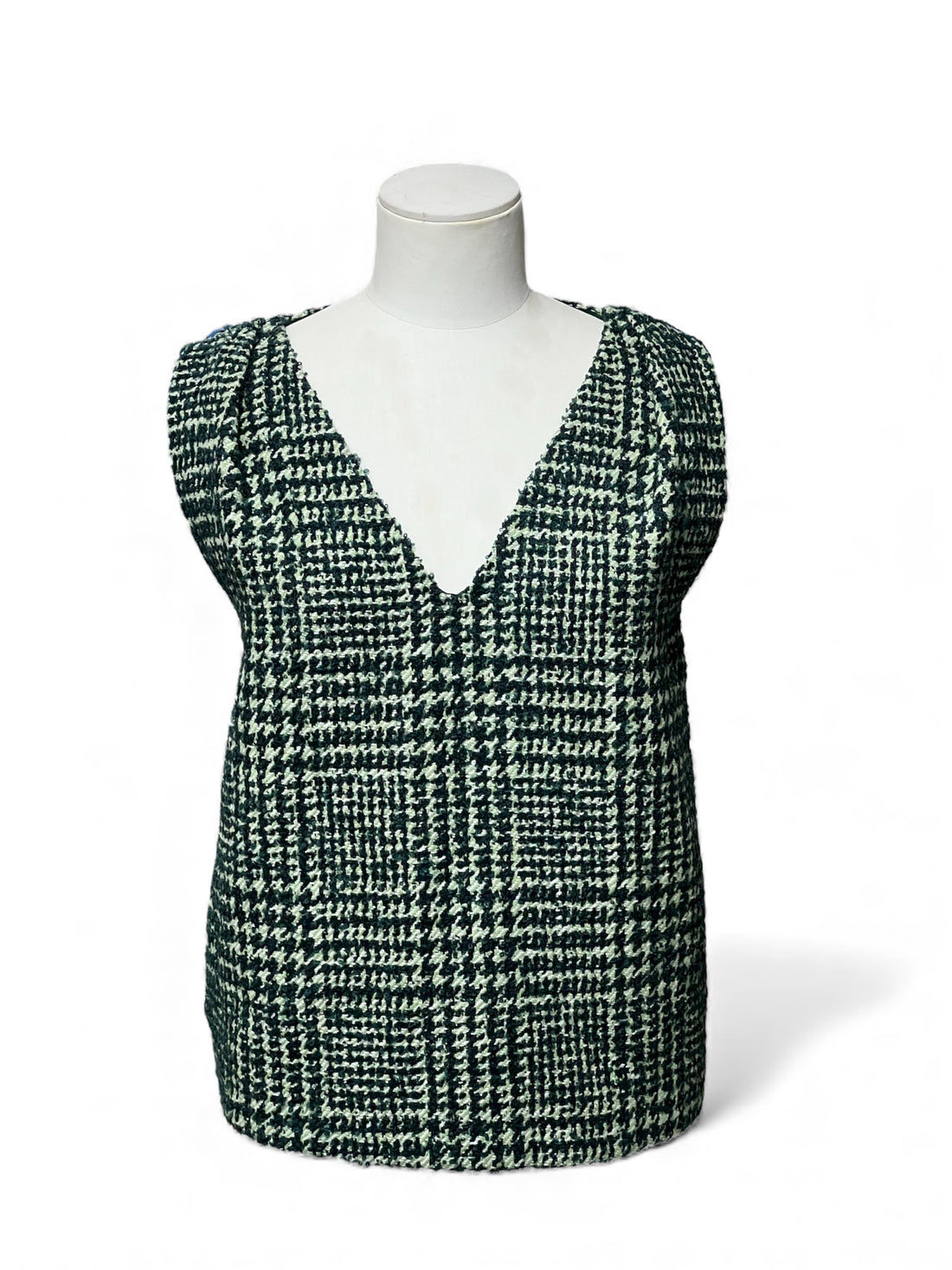 Prada - Pull col V en tweed T36