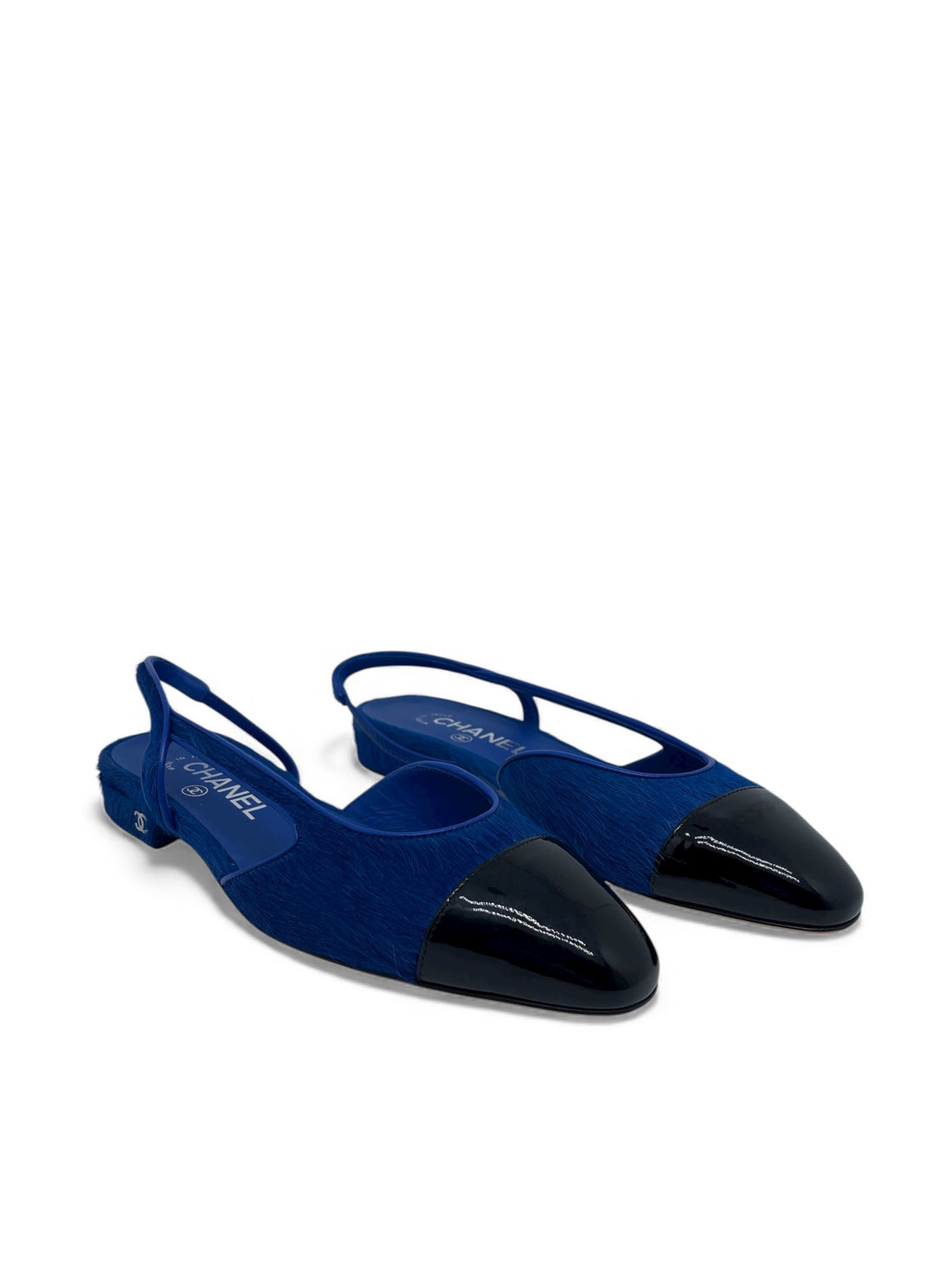 Chanel - Slingbacks bleu T37.5