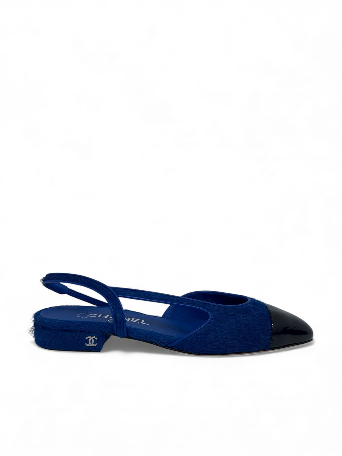 Chanel - Slingbacks bleu T37.5