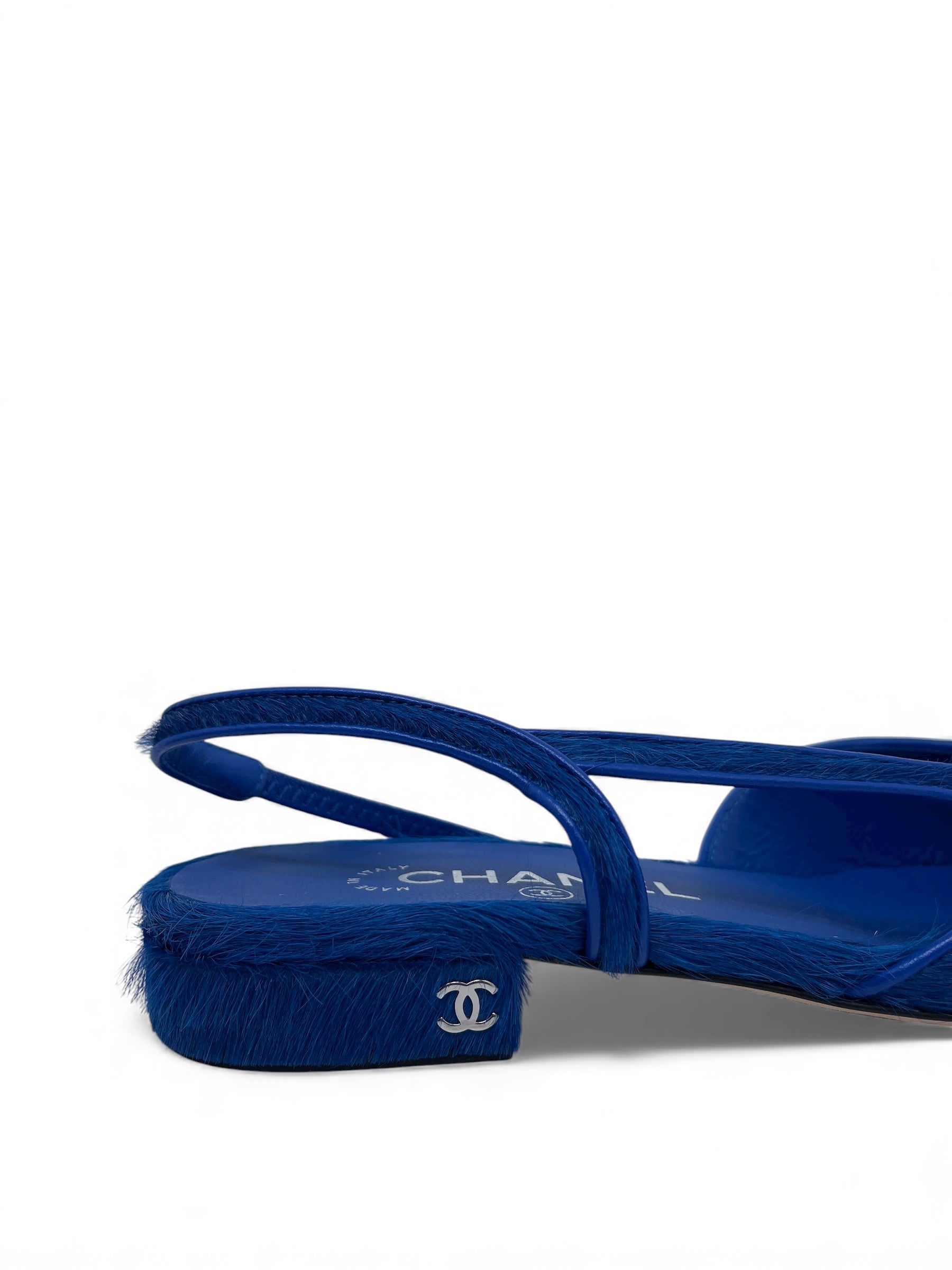Chanel - Slingbacks bleu T37.5