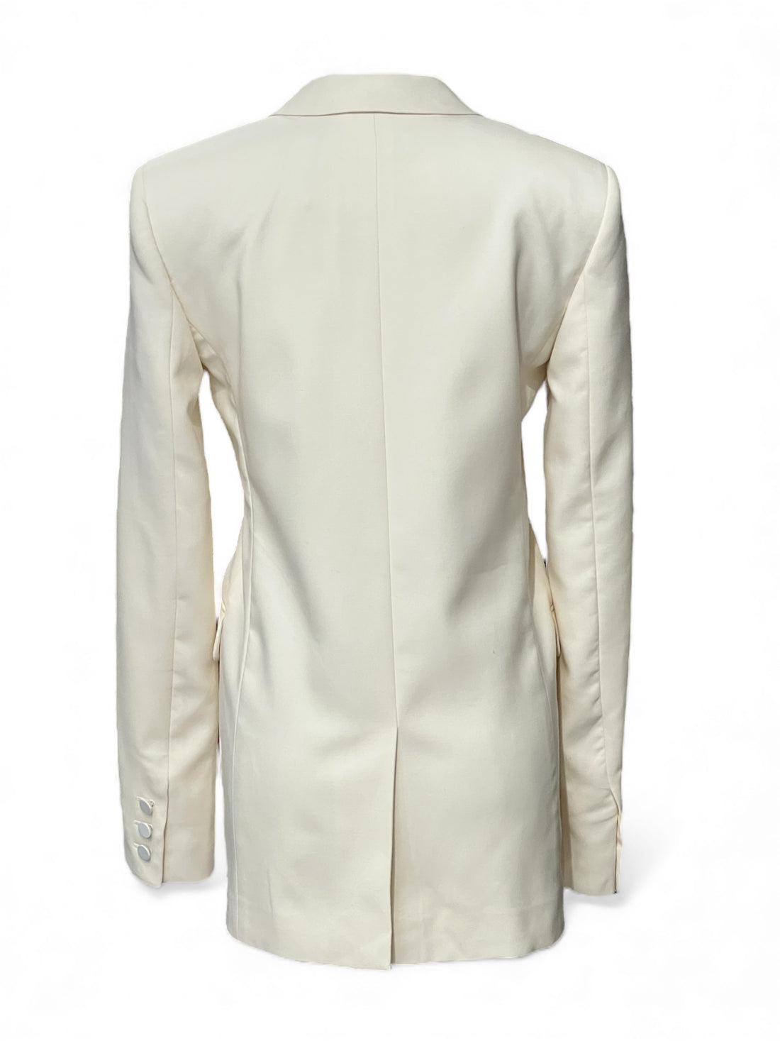 Saint Laurent -  Blazer bi-matières beige T36