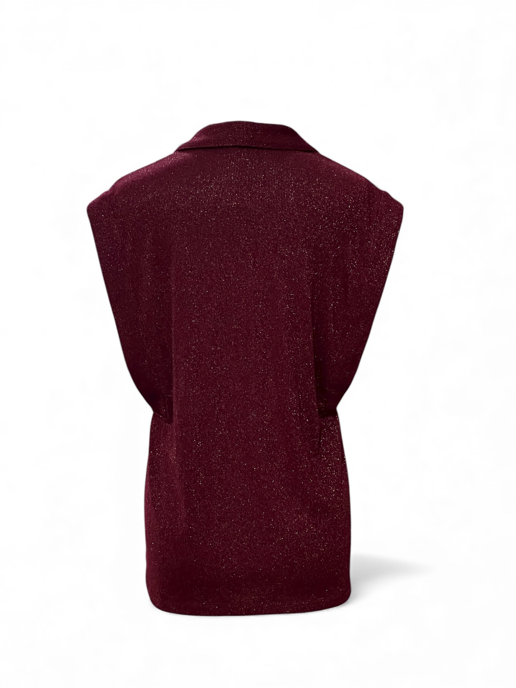 Saint Laurent - Blazer senza maniche rosso T38