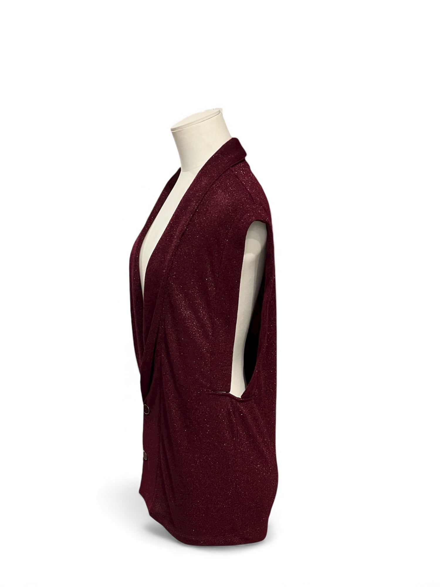 Saint Laurent -  Blazer sans manches rouge T38