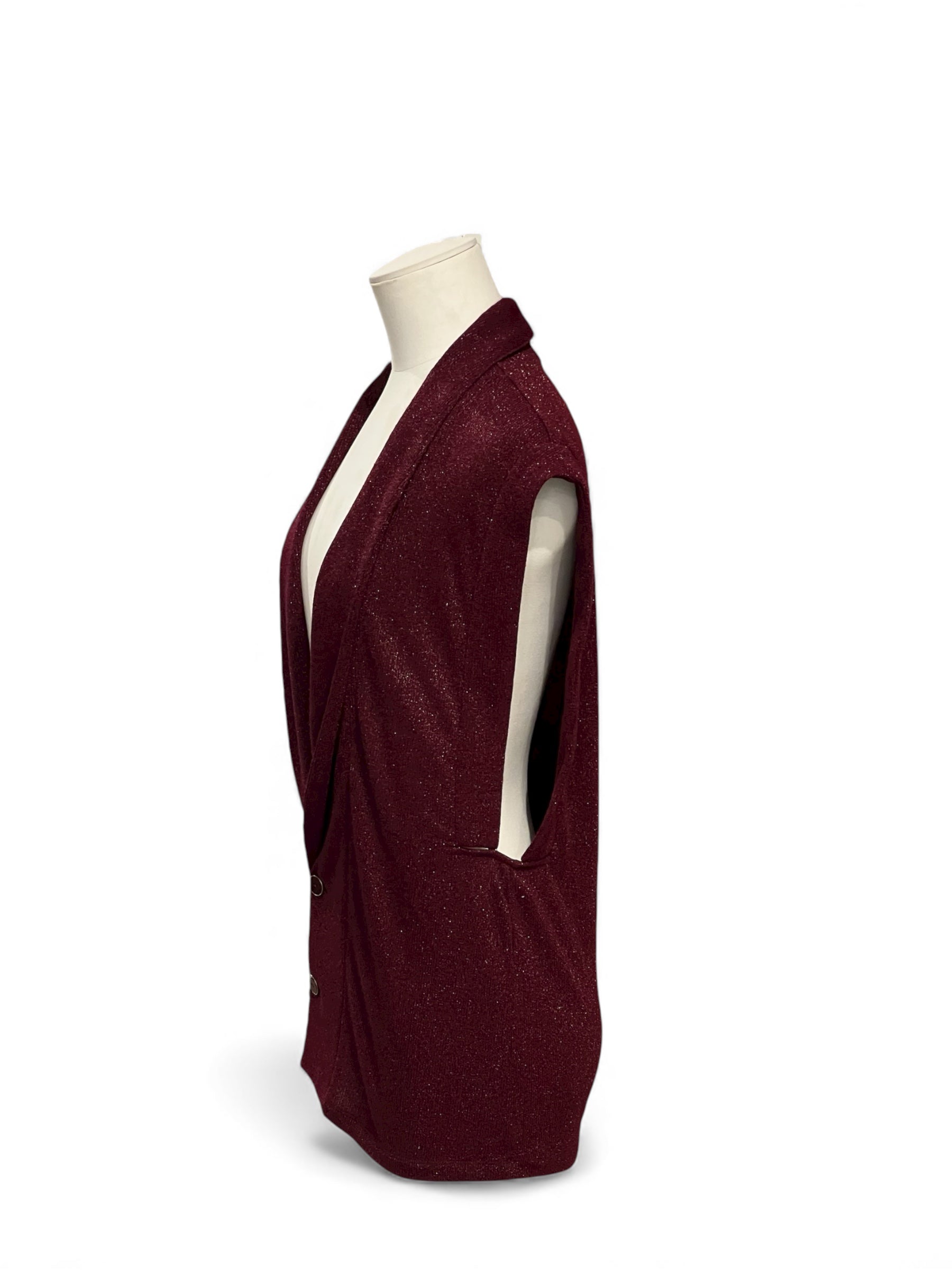 Saint Laurent - Blazer senza maniche rosso T38
