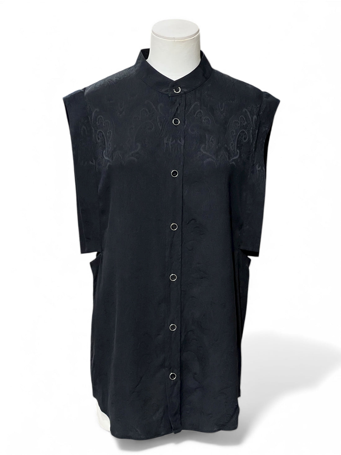 Saint Laurent - Chemise noire avec motifs T38